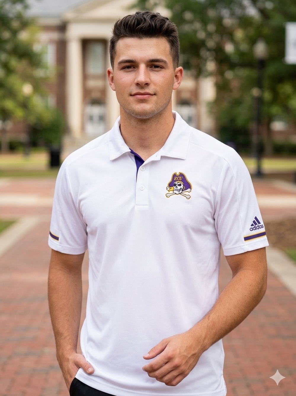 Adidas EASTERN CAROLINA UNIVERSITY Climachill Polo. Size Small.